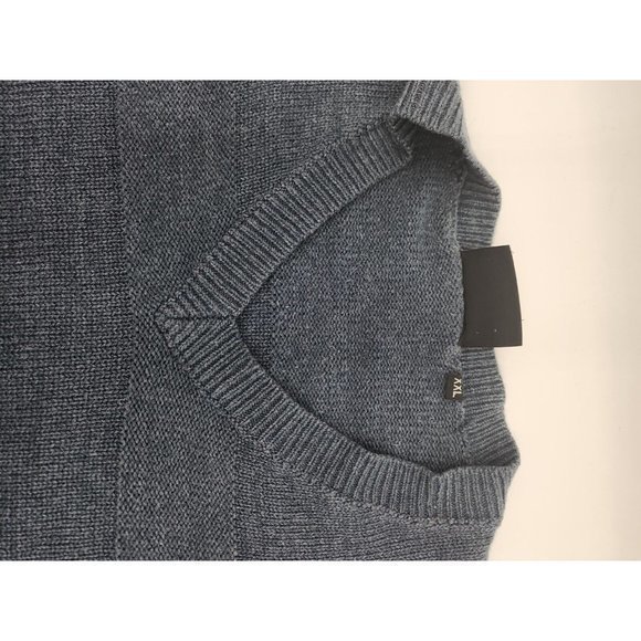Beverly Hills Polo Club Sweater Knit 2XL XXL Blue‎ V Neck Pullover Shirt Soft - Picture 4 of 7